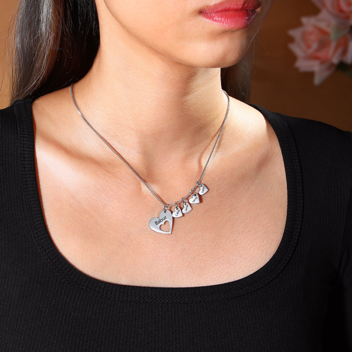 Engraved Name Heart Necklace
