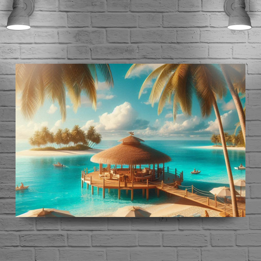 Seaside in Summer Colors – Coastal Canvas Wall Art
