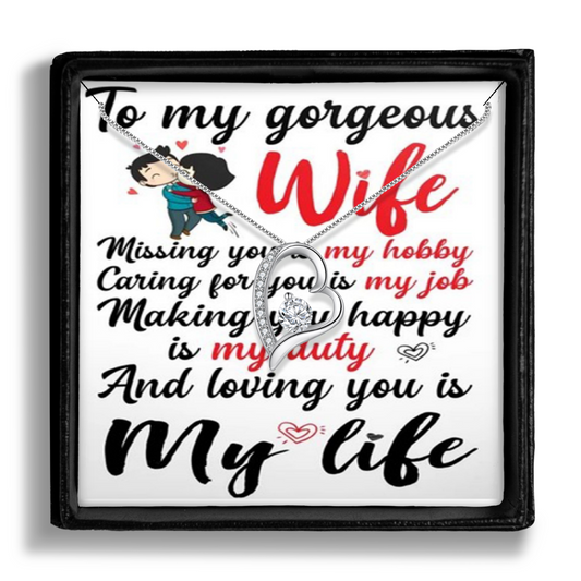 To My Wife – Elegant Necklace Gift for Her – Anniversary or Birthday