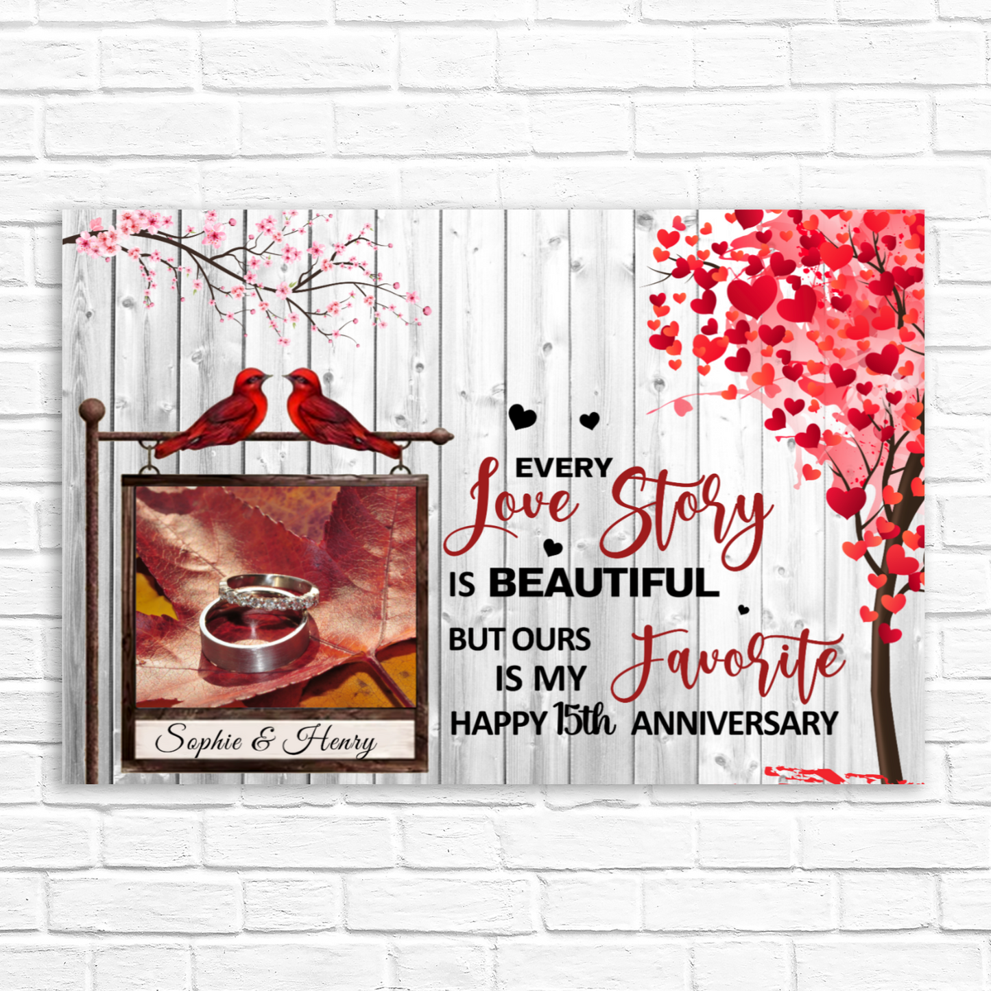 Personalized romantic acrylic wall art featuring couple's names and special date, custom anniversary gift for husband and wife, modern minimalist decor