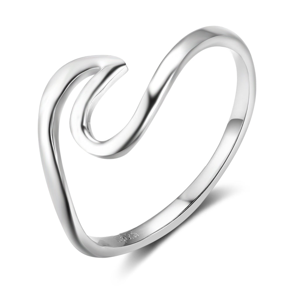 Fashion Wave 925 Sterling Silver Ring