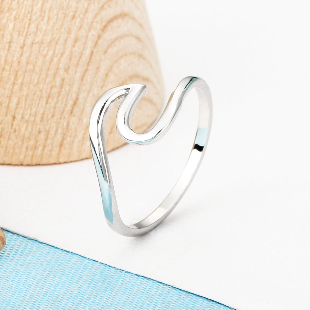 Fashion Wave 925 Sterling Silver Ring
