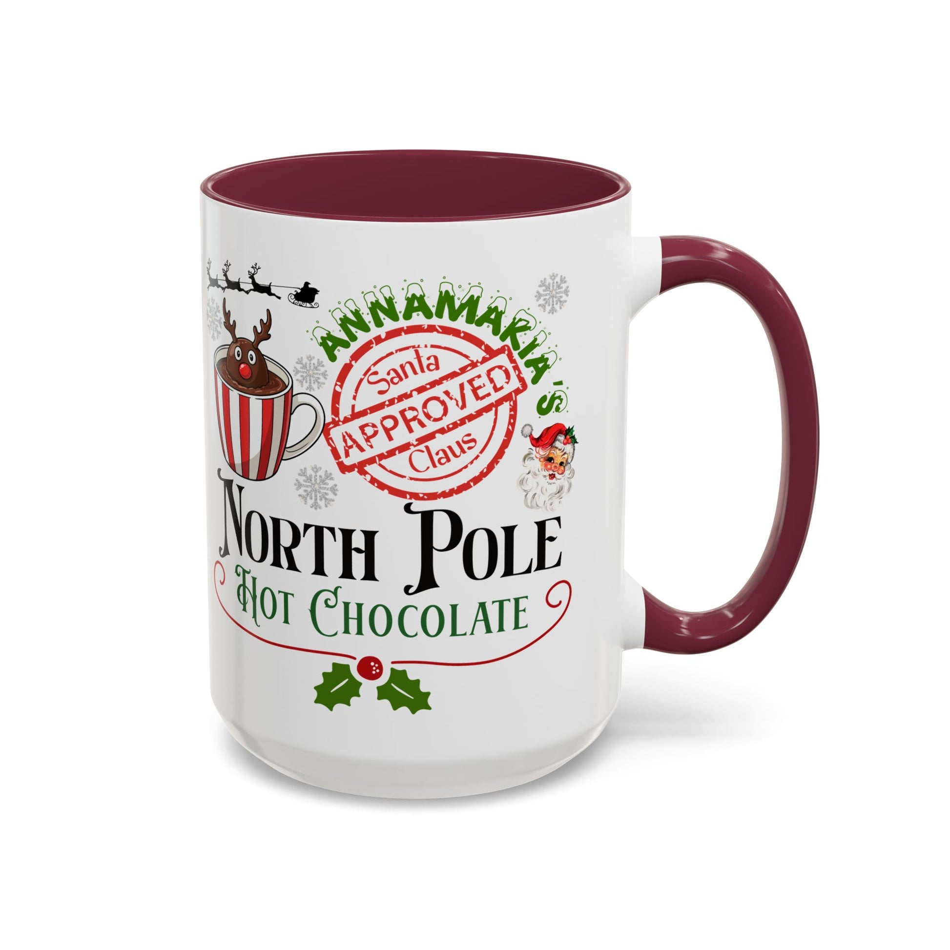 North Pole Hot Chocolate Mug — Santa Approved Holiday Coffee Cup (11oz/15oz) by Printify