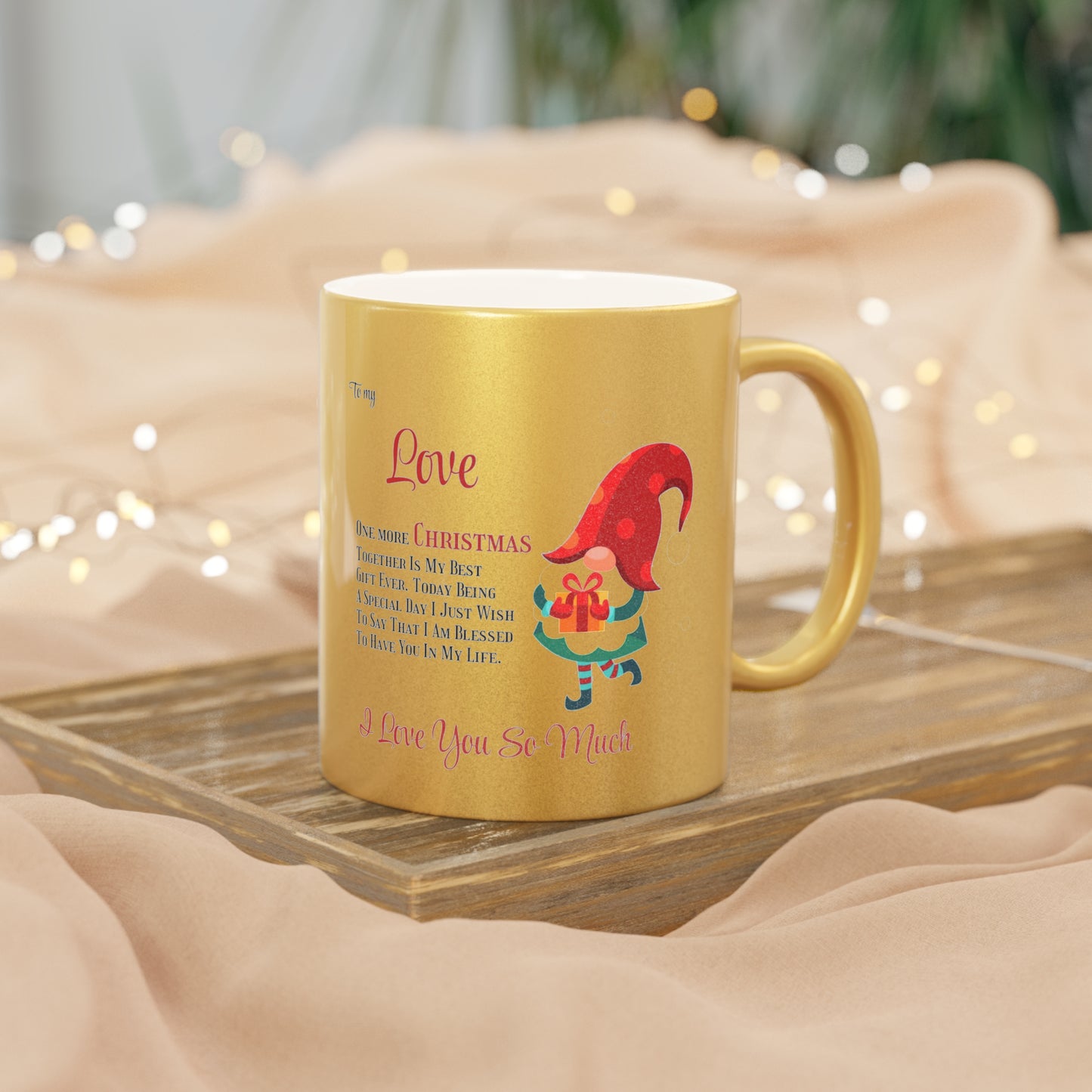 Metallic Mug (Silver\Gold) One more Christmas together by Printify