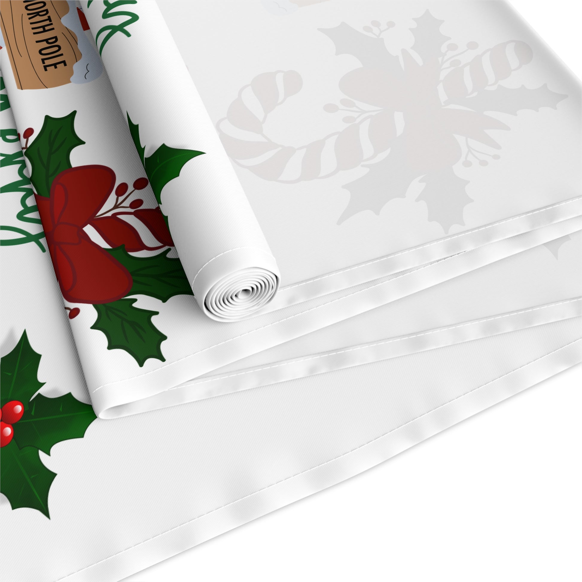 Christmas Table Runner, Holiday Dining Decor, Festive Kitchen Linens, Xmas Home Decoration, Seasonal Table Setting by Printify