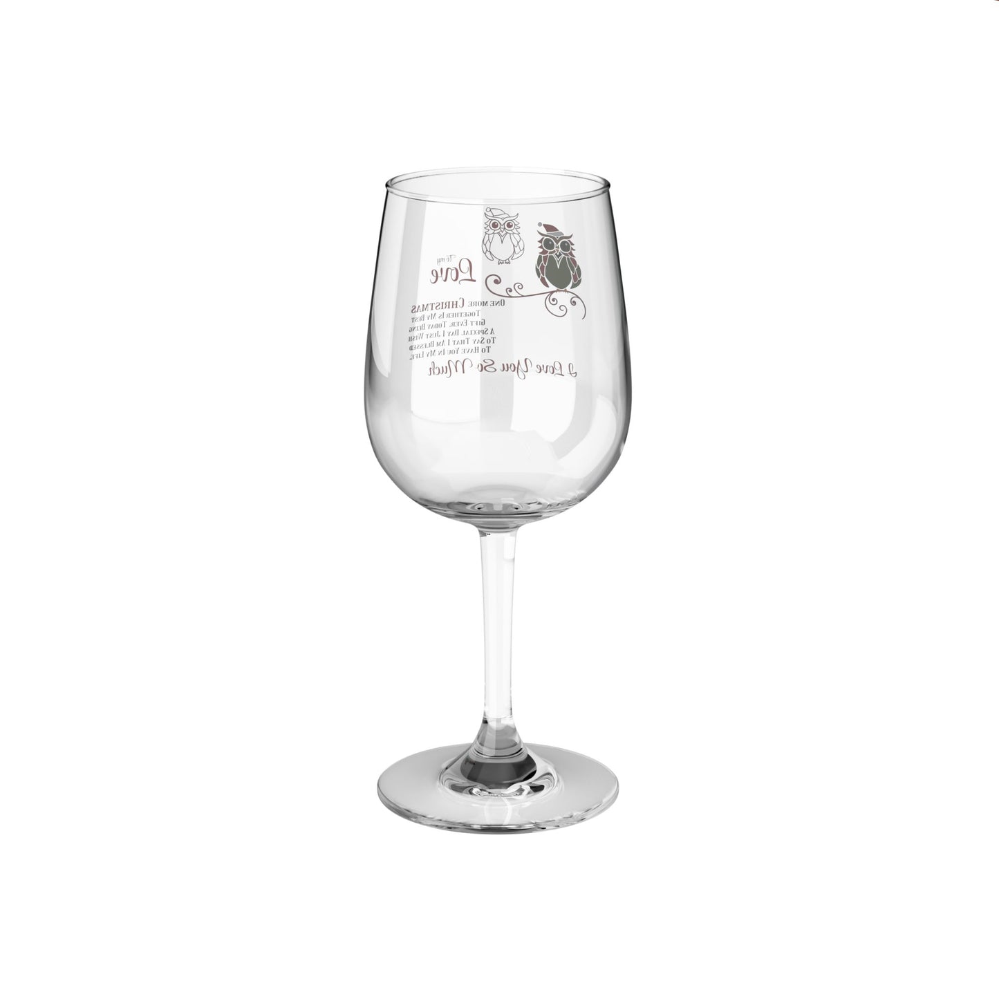 Personalized Christmas Wine Glass for My Beloved