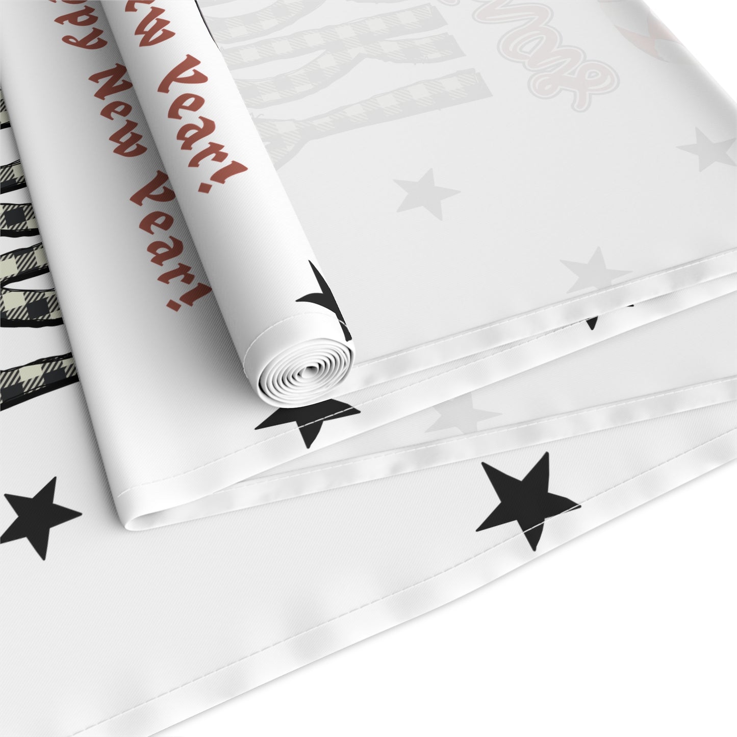 Christmas Table Runner, Festive Holiday Decor, Merry Christmas Cotton Poly Runner, Xmas Dining Table Decoration, Christmas Party Supplies by Printify