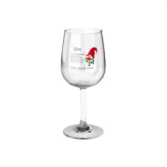 Personalized Merry Christmas Wine Glass for My Beloved