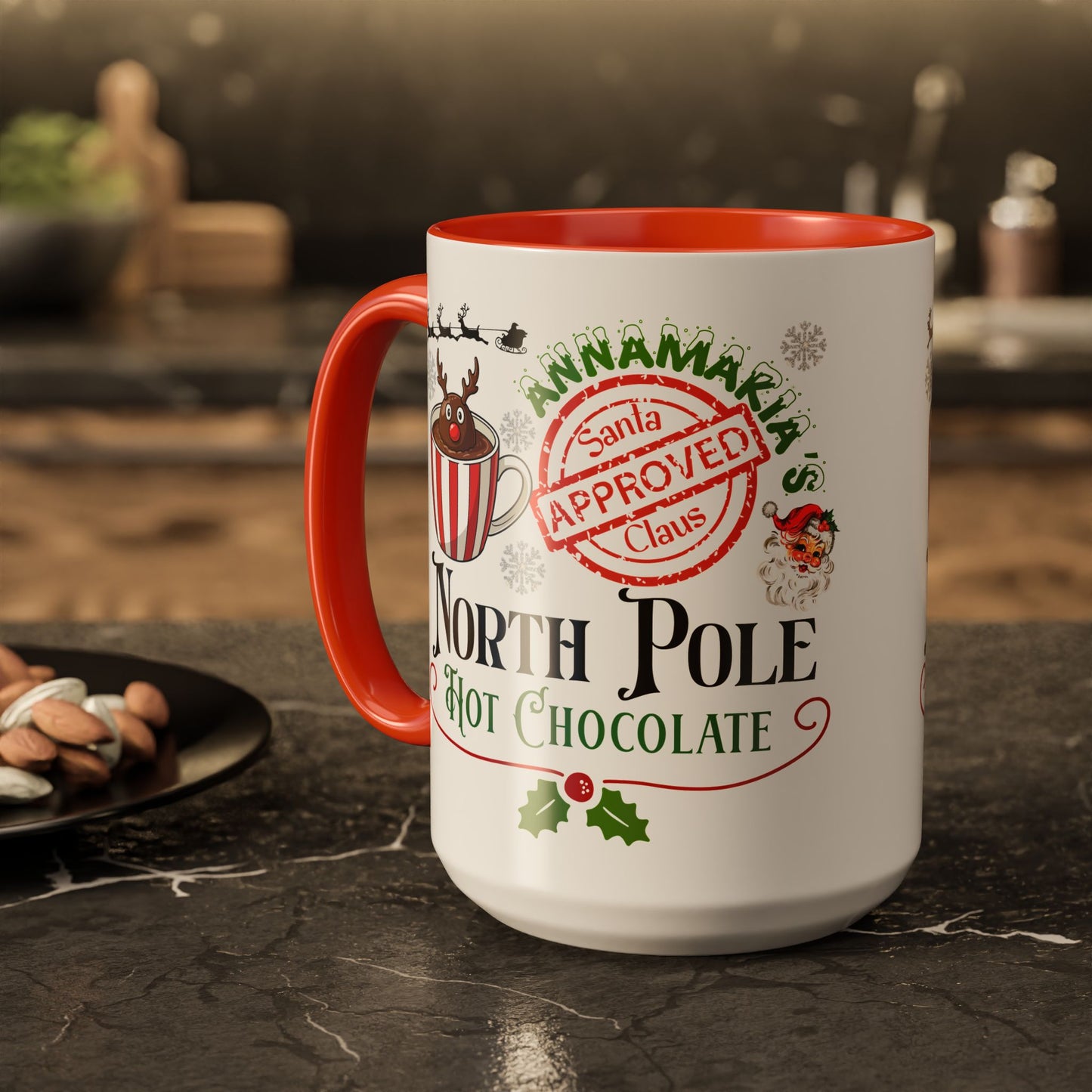 North Pole Hot Chocolate Mug — Santa Approved Holiday Coffee Cup (11oz/15oz) by Printify