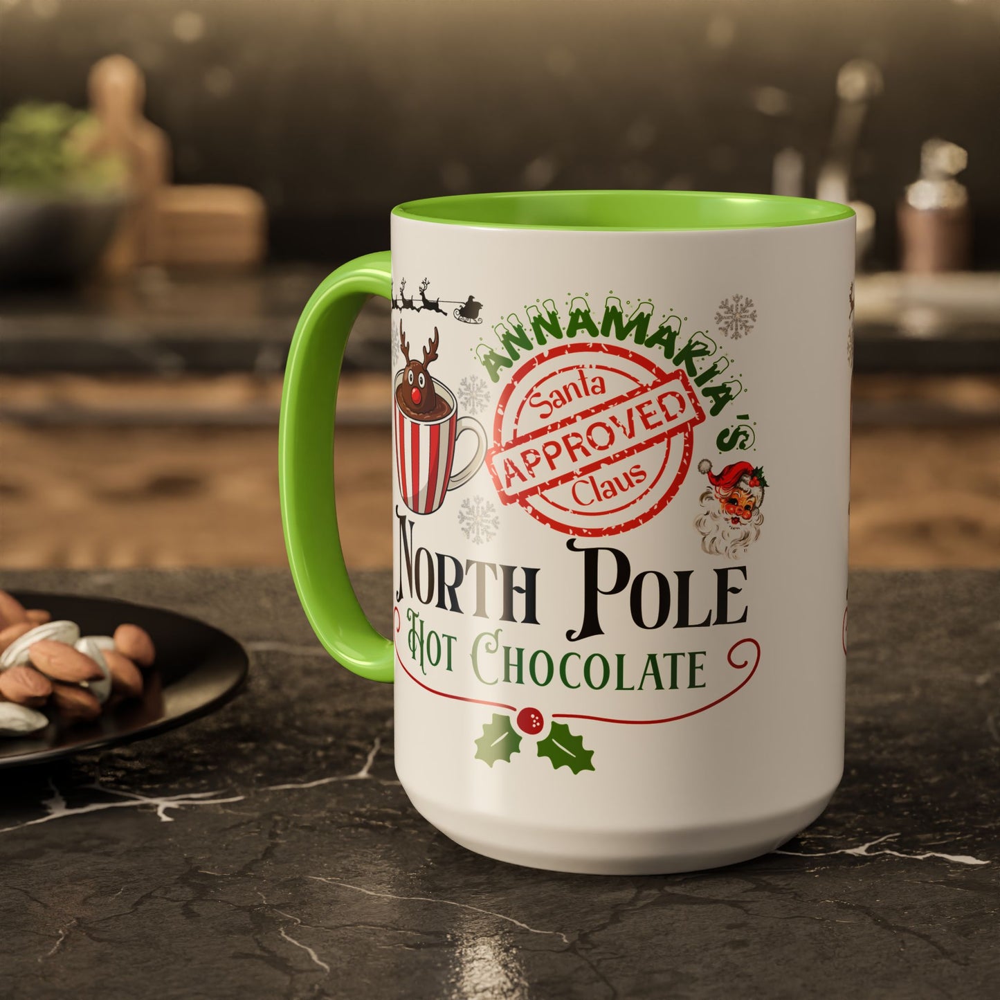 North Pole Hot Chocolate Mug — Santa Approved Holiday Coffee Cup (11oz/15oz) by Printify