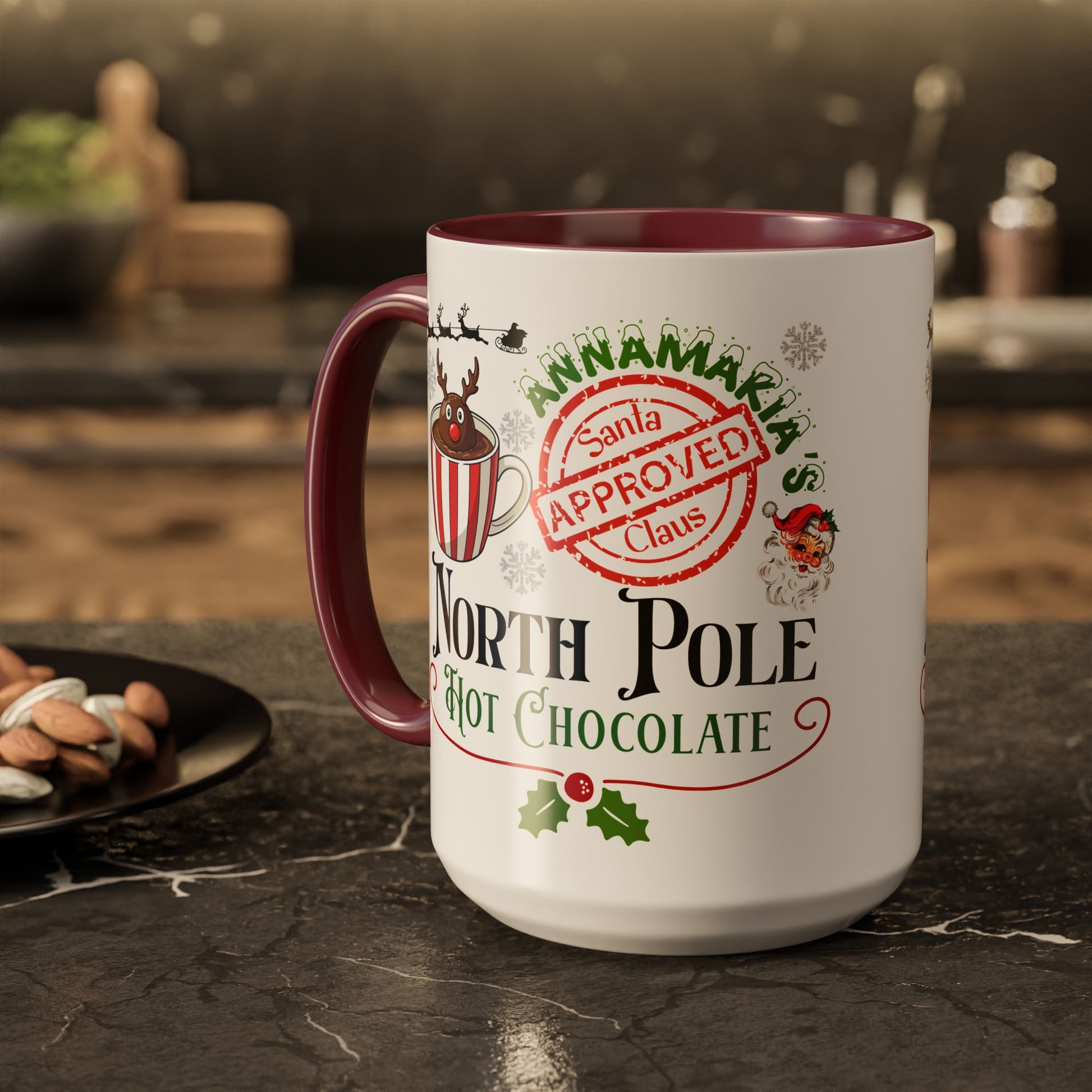 North Pole Hot Chocolate Mug — Santa Approved Holiday Coffee Cup (11oz/15oz) by Printify