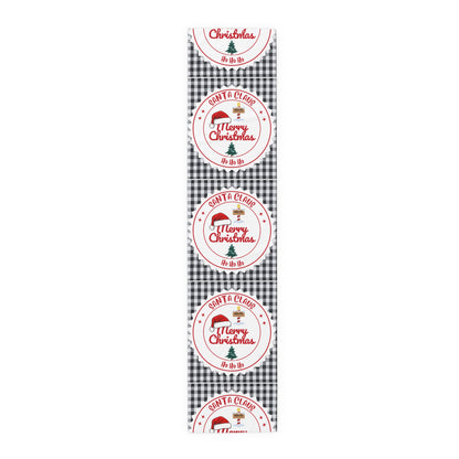 Christmas Table Runner, Festive Holiday Decor, Cotton Poly Blend, Red and White Christmas Decoration, Dining Table Linens, Xmas Kitchen