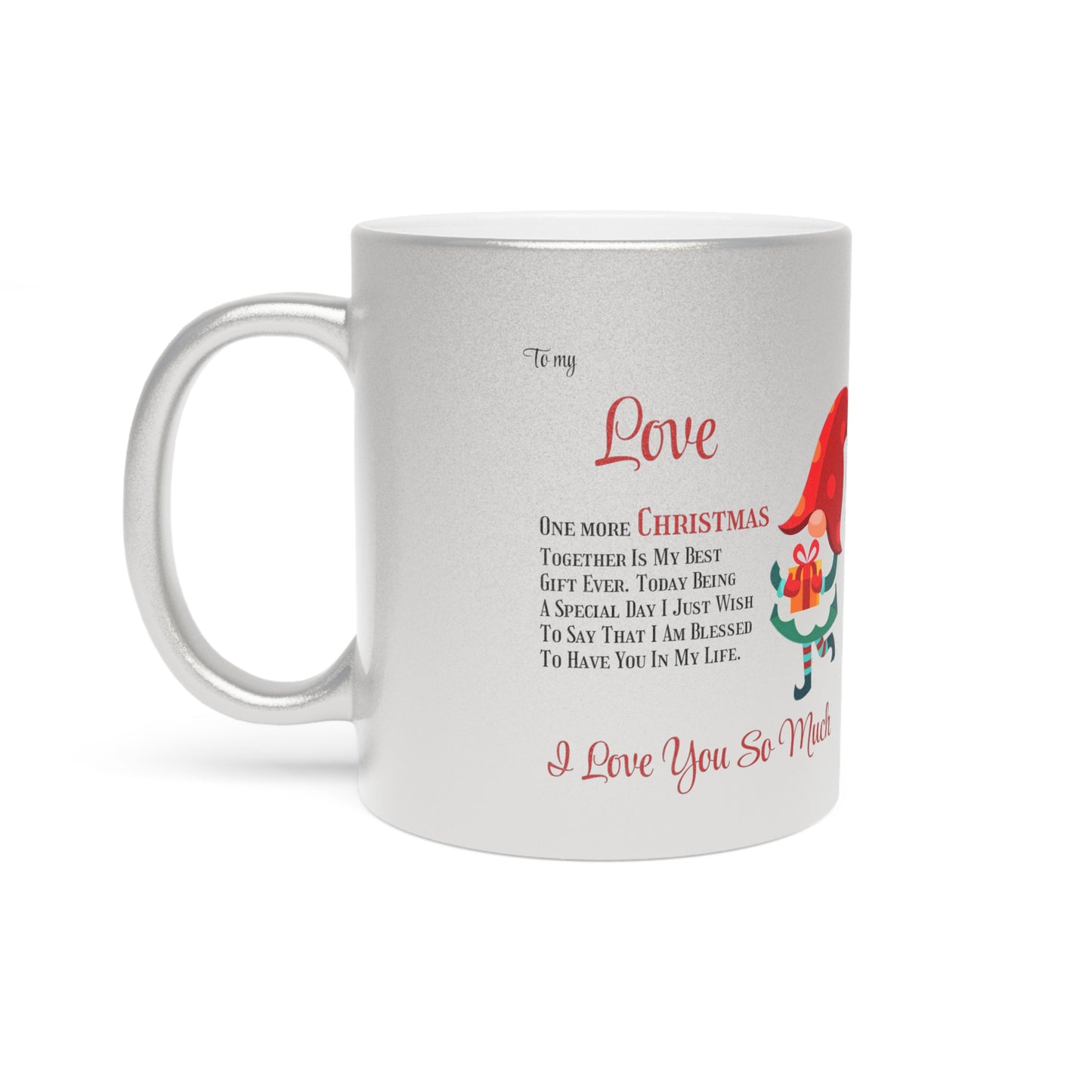 Metallic Mug (Silver\Gold) One more Christmas together by Printify