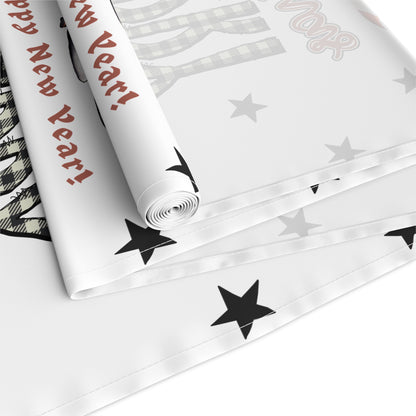 Christmas Table Runner, Festive Holiday Decor, Merry Christmas Cotton Poly Runner, Xmas Dining Table Decoration, Christmas Party Supplies by Printify