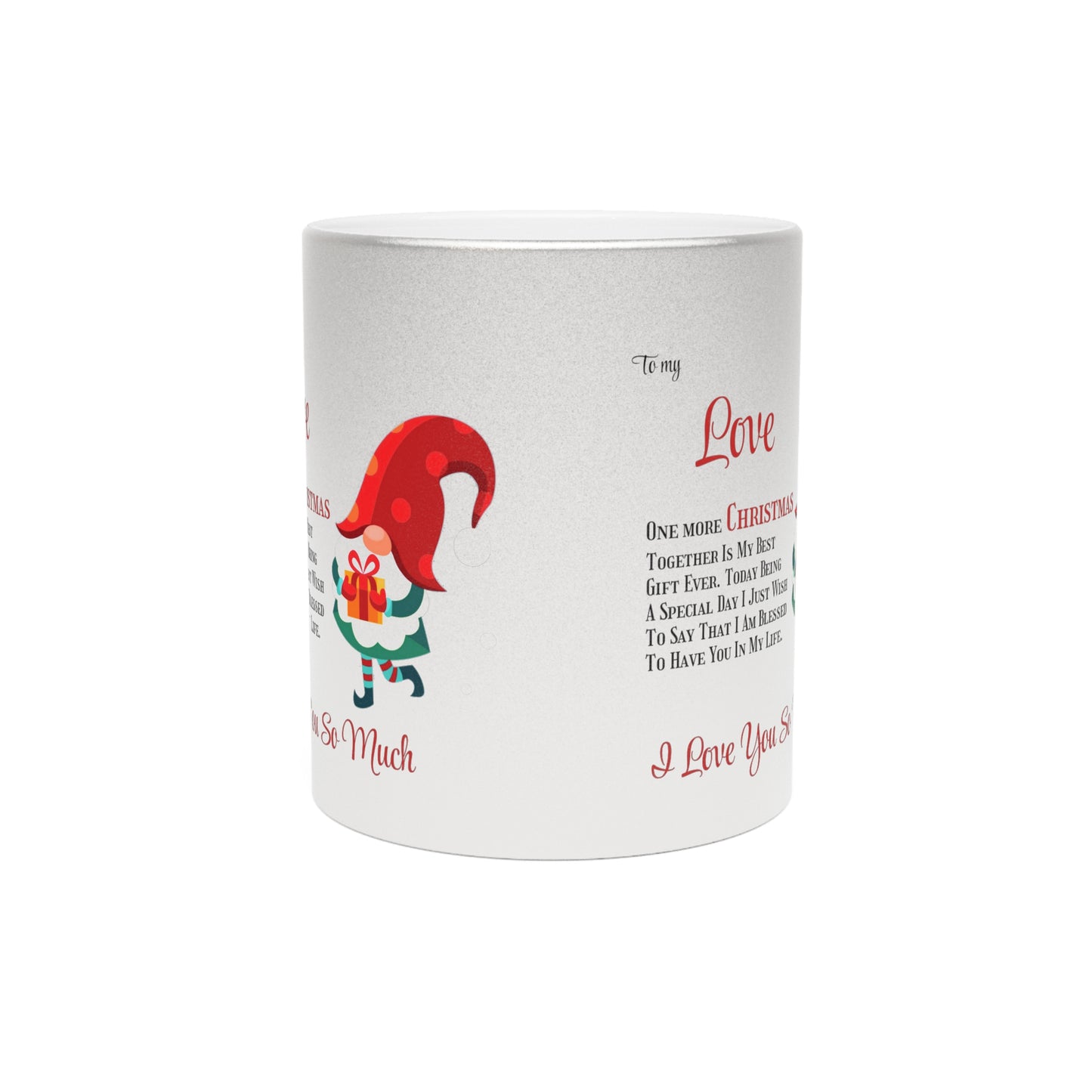 Metallic Mug (Silver\Gold) One more Christmas together by Printify