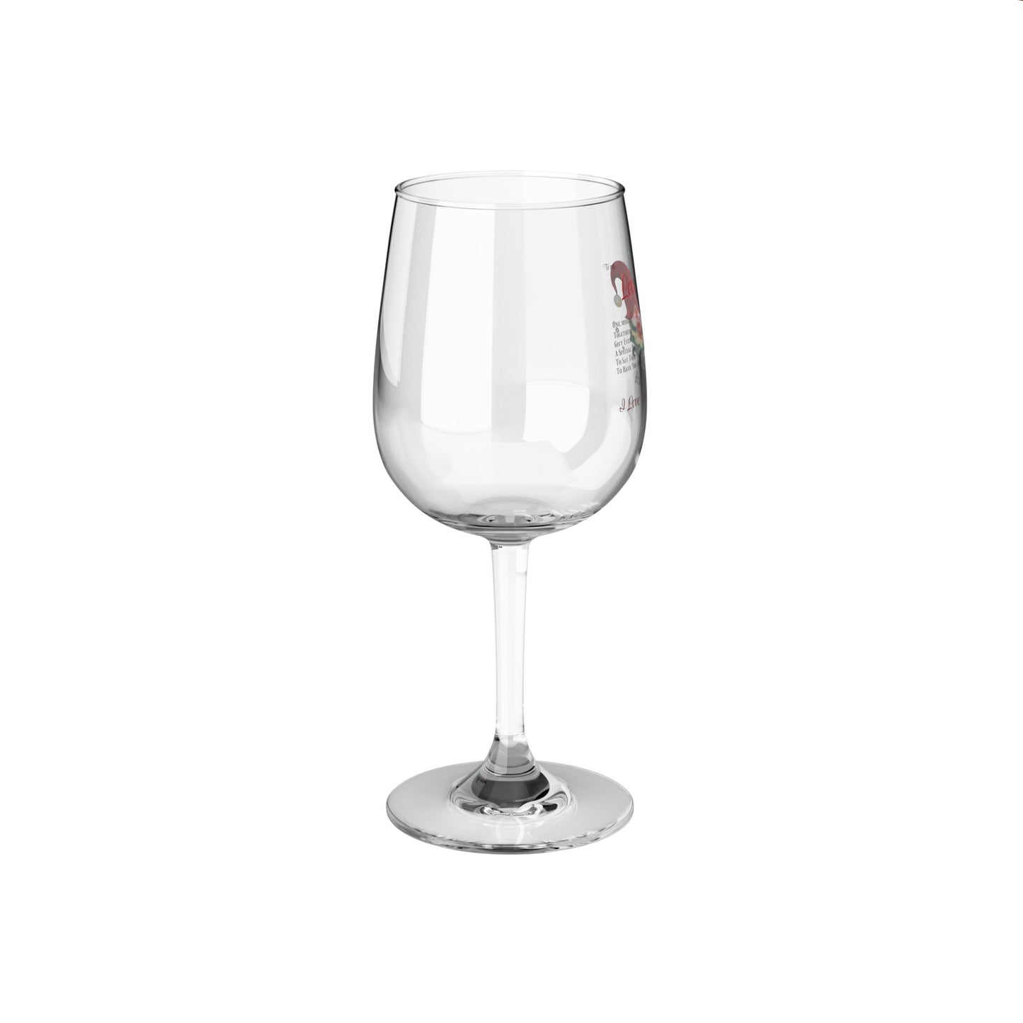 Personalized Merry Christmas Wine Glass for My Beloved