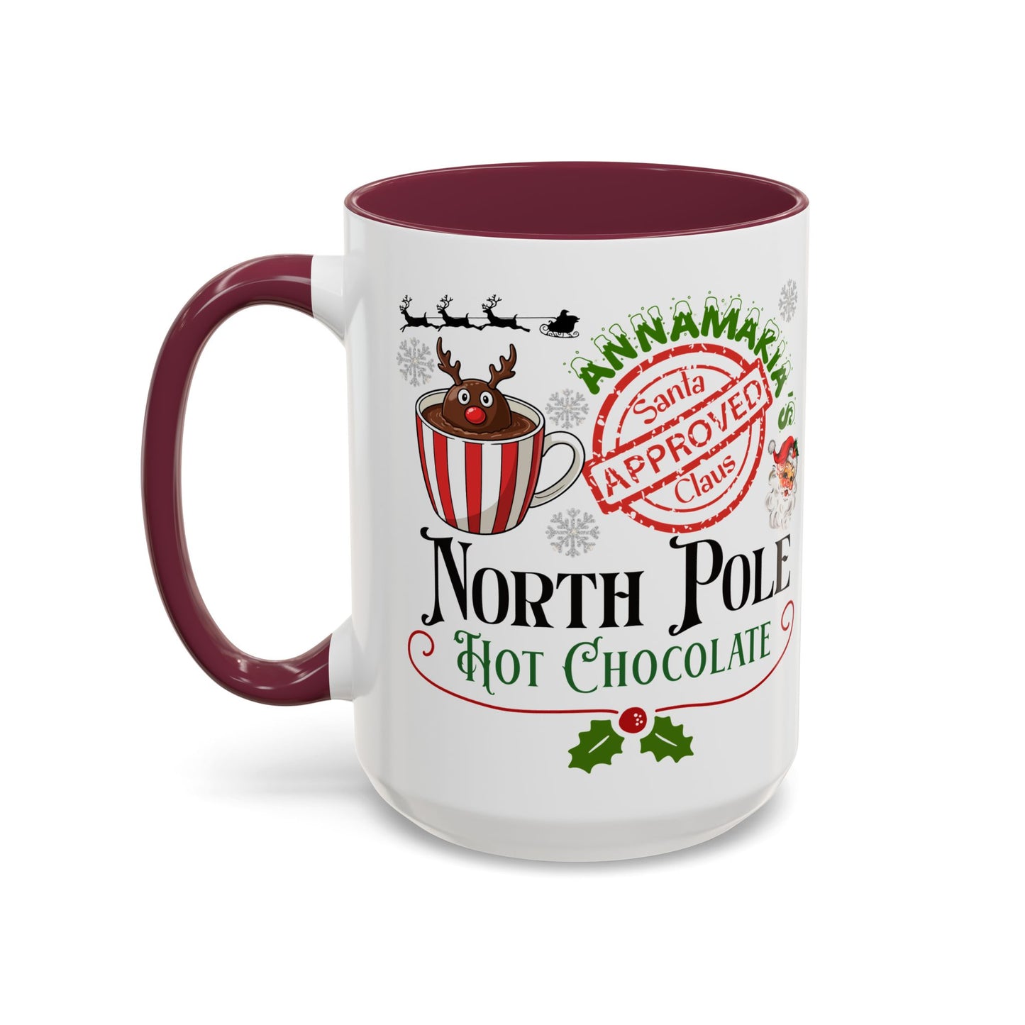 North Pole Hot Chocolate Mug — Santa Approved Holiday Coffee Cup (11oz/15oz) by Printify