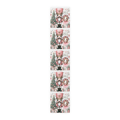 Pink Nutcracker Christmas Table Runner — Festive Holiday Dining Decor by Printify