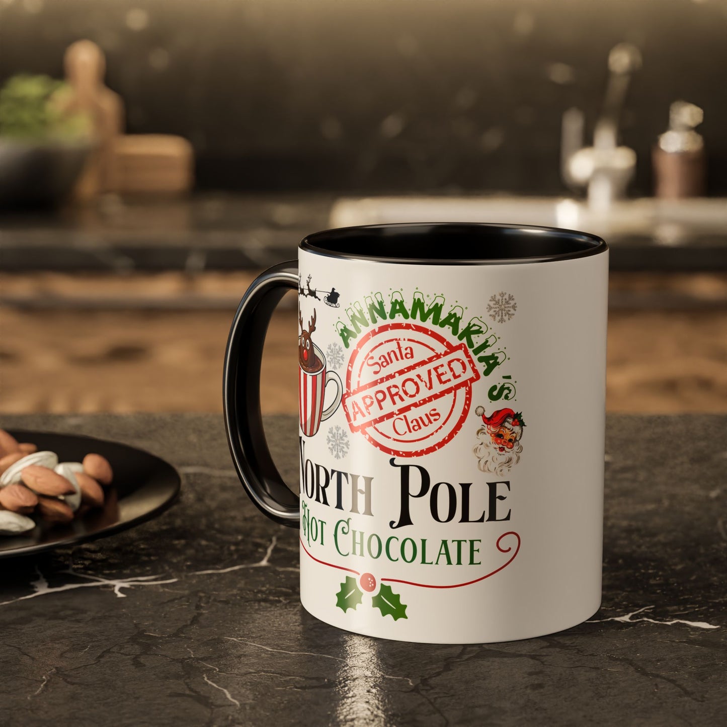 North Pole Hot Chocolate Mug — Santa Approved Holiday Coffee Cup (11oz/15oz) by Printify