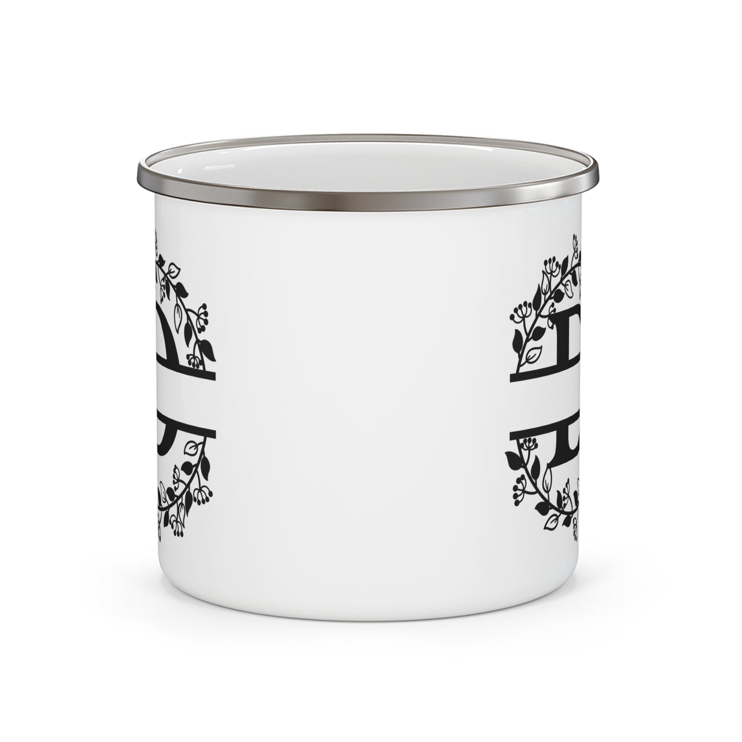 Enamel Camping Mug with monogram D