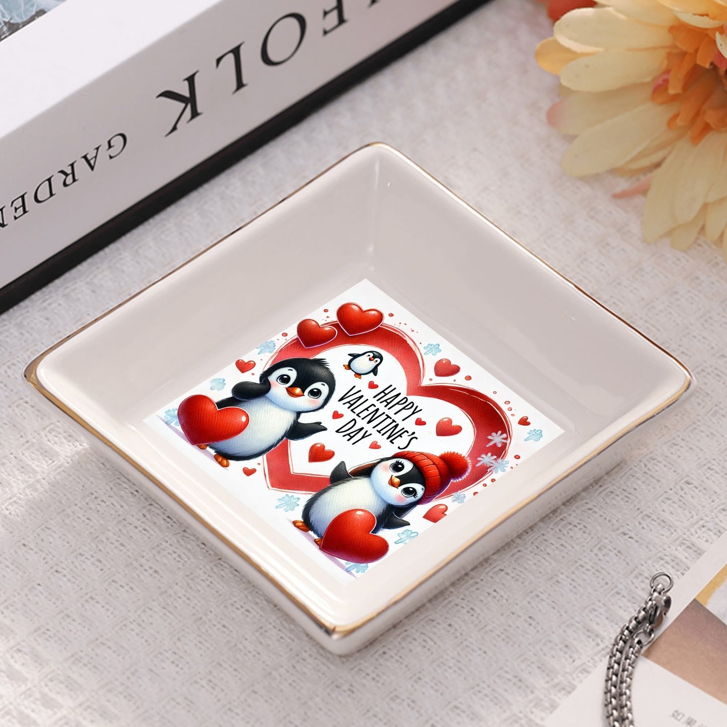 Ceramic Square Plates, Weddings Day Appetizers, Personalized Dinner Decor, Romantic Custom Plates, Table Setting Gift