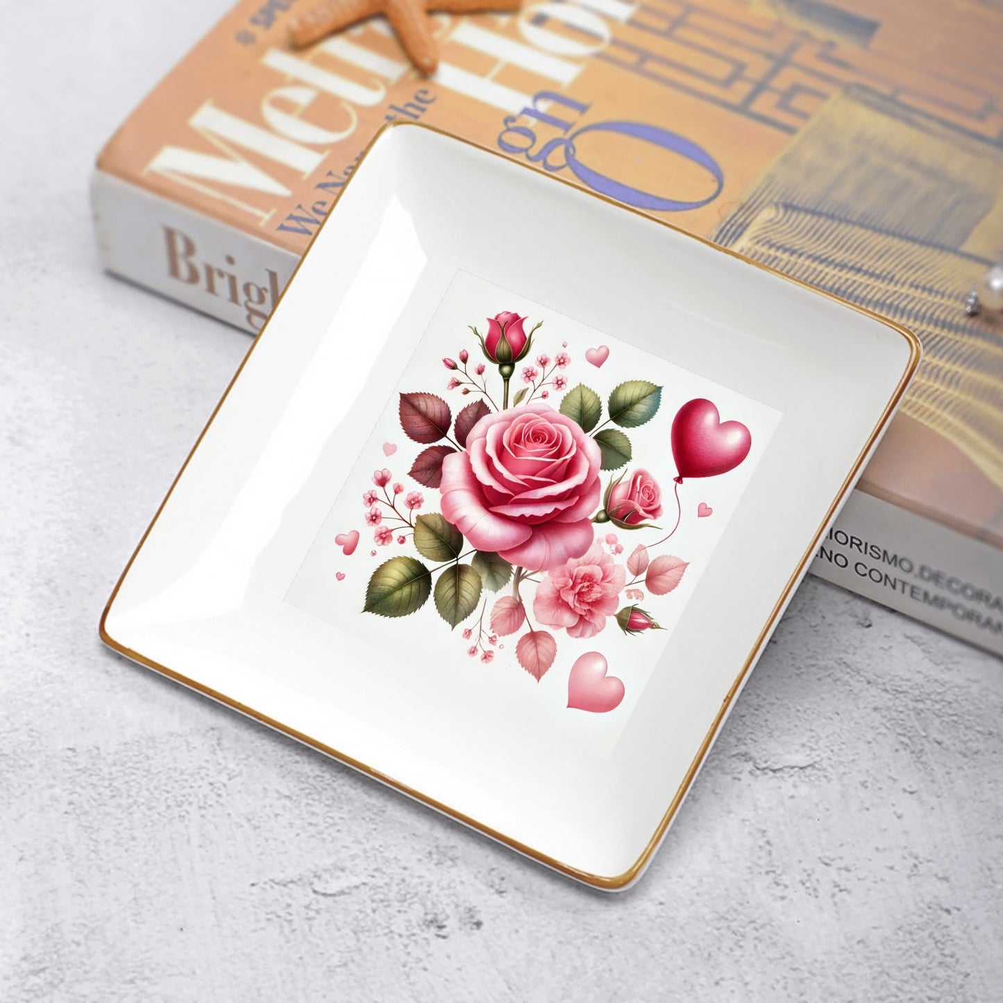 Ceramic Square Plates, Weddings Day Appetizers, Personalized Dinner Decor, Romantic Custom Plates, Table Setting Gift