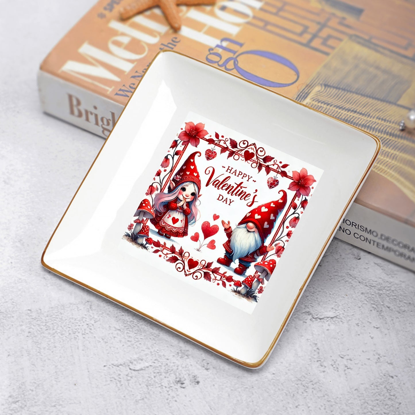 Ceramic Square Plates, Weddings Day Appetizers, Personalized Dinner Decor, Romantic Custom Plates, Table Setting Gift