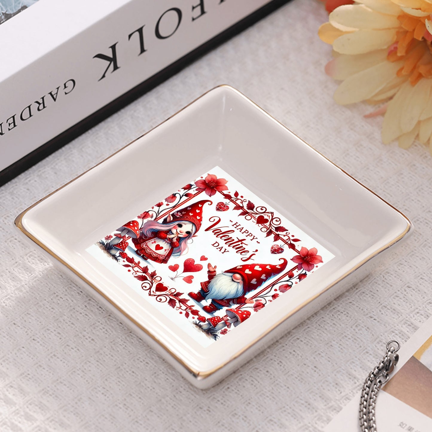 Ceramic Square Plates, Weddings Day Appetizers, Personalized Dinner Decor, Romantic Custom Plates, Table Setting Gift