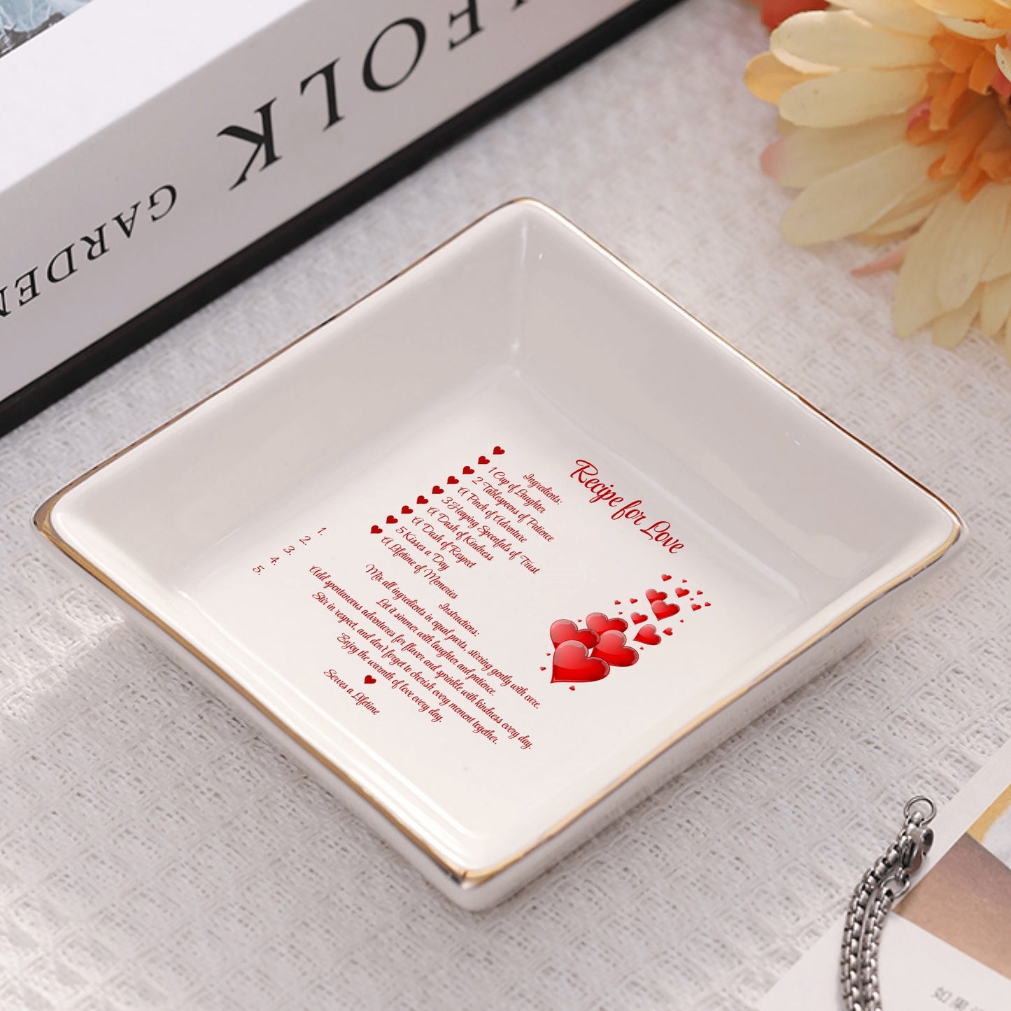 Ceramic Square Plates, Weddings Day Appetizers, Personalized Dinner Decor, Romantic Custom Plates, Table Setting Gift