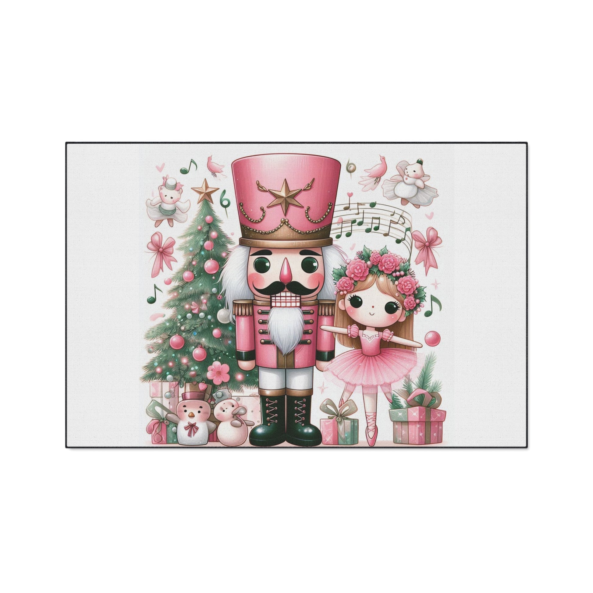 Nutcracker Floor Mat — Heavy Duty Holiday Rug by Printify