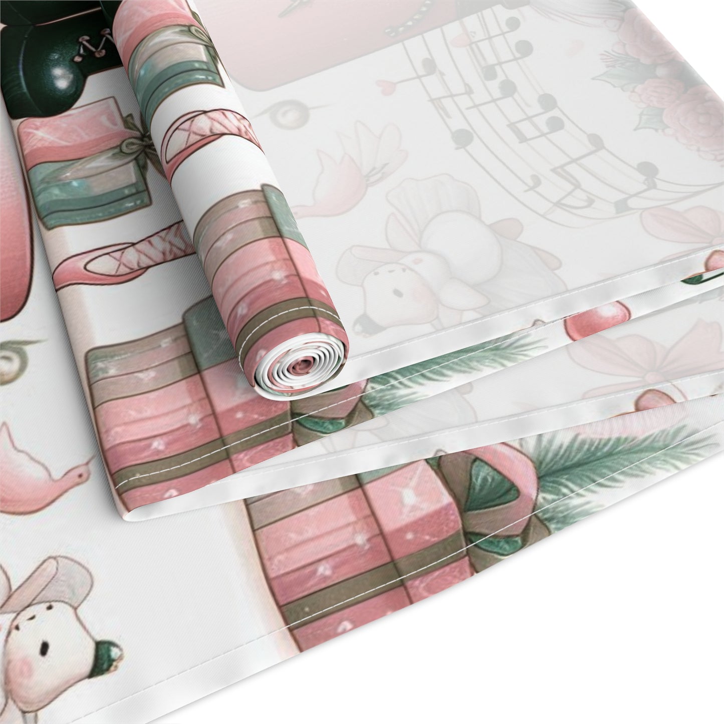 Pink Nutcracker Christmas Table Runner — Festive Holiday Dining Decor by Printify