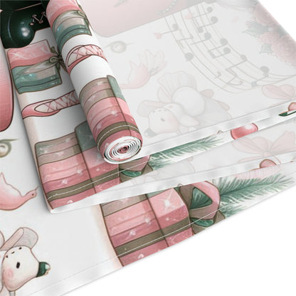 Pink Nutcracker Christmas Table Runner — Festive Holiday Dining Decor by Printify