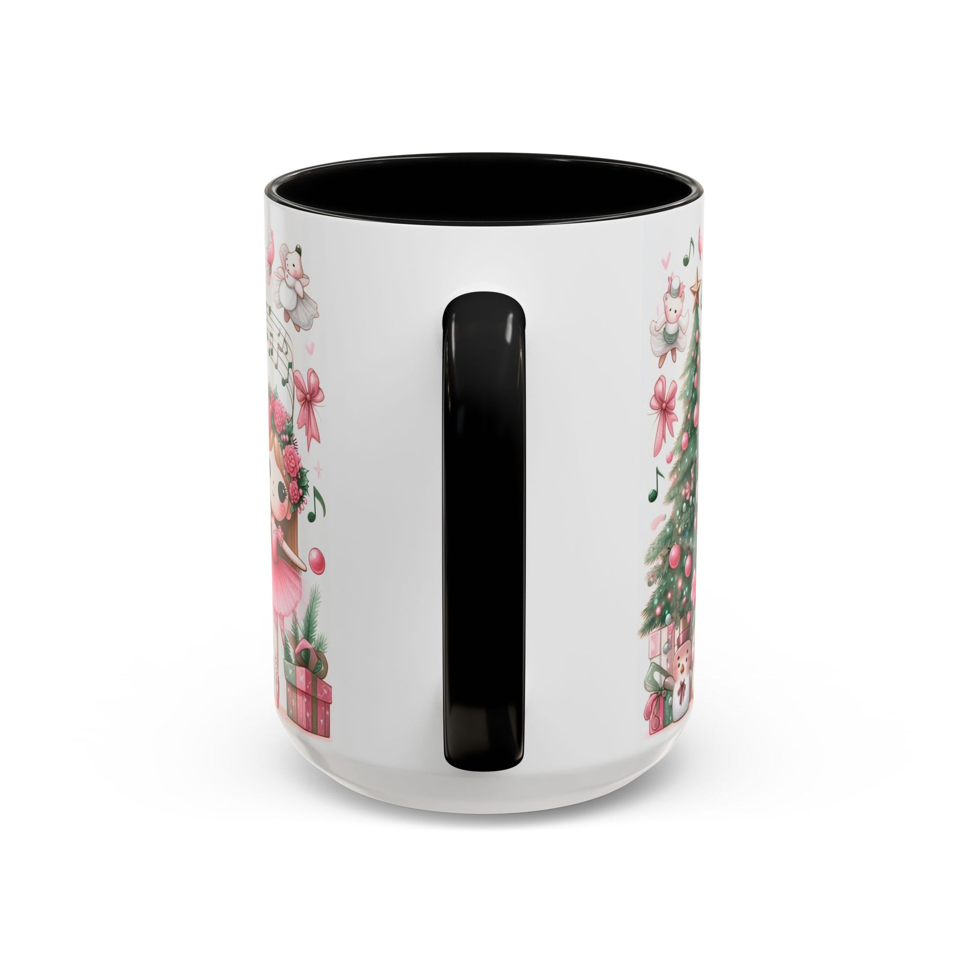 Coffee Mug, Nutcracker Pink Christmas Decoration, Festive Holiday Tea Cup, Unique Ceramic Drinkware, Kitchen Home Decor by Printify