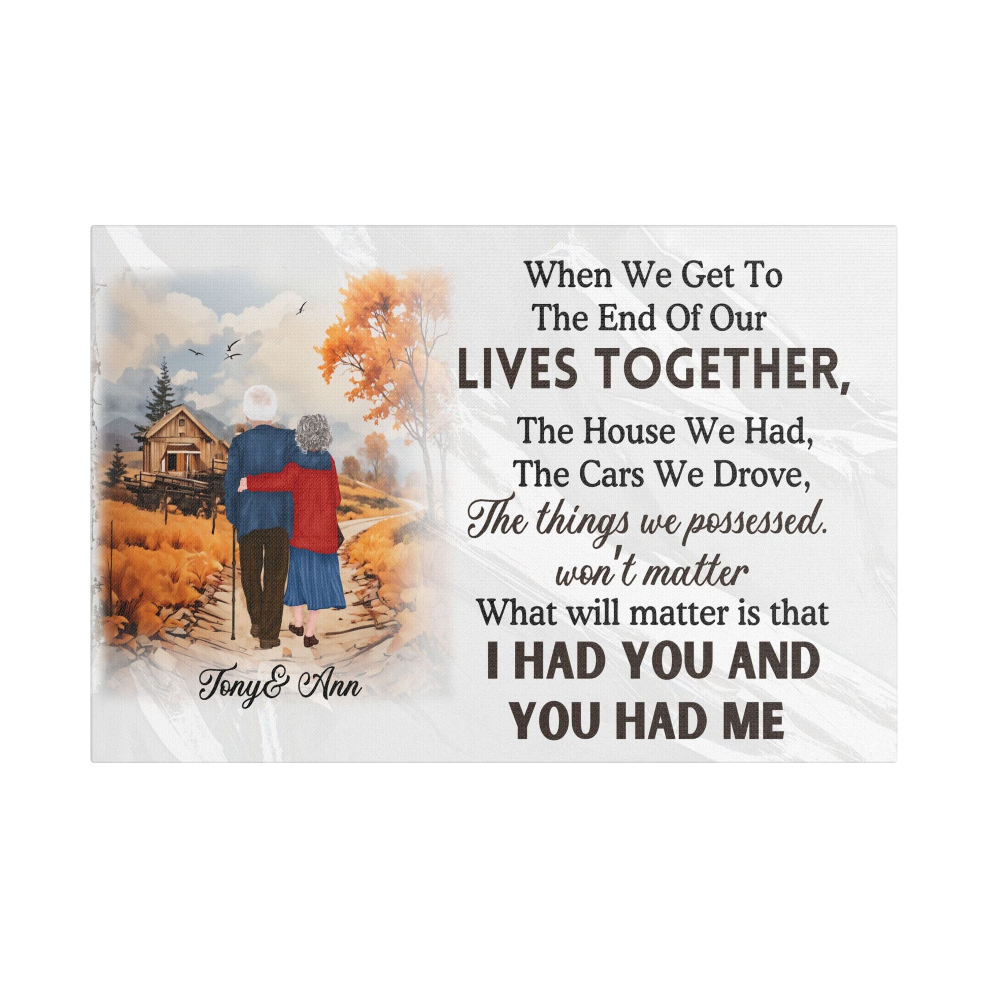 Personalized Canvas Wall Art, Love Quote Decor, Couple Gift, Anniversary Present, Home Decor by Printify