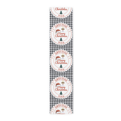 Christmas Table Runner, Festive Holiday Decor, Cotton Poly Blend, Red and White Christmas Decoration, Dining Table Linens, Xmas Kitchen
