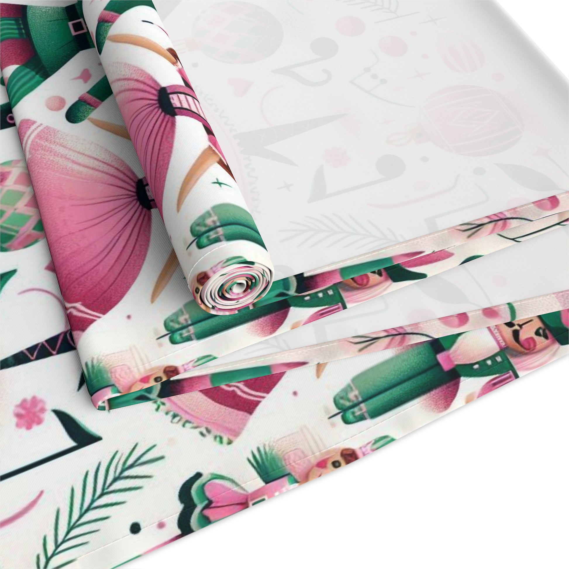 Christmas Table Runner, Holiday Dining Decor, Festive Kitchen Linens, Nutcracker Ballet Centerpiece, Xmas Home Textiles by Printify