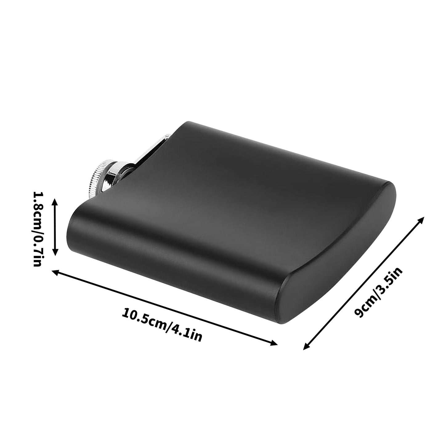 Personalized Father of the Bride Hip Flask Set – 7oz Black Stainless Steel with Gift Box & Engraving