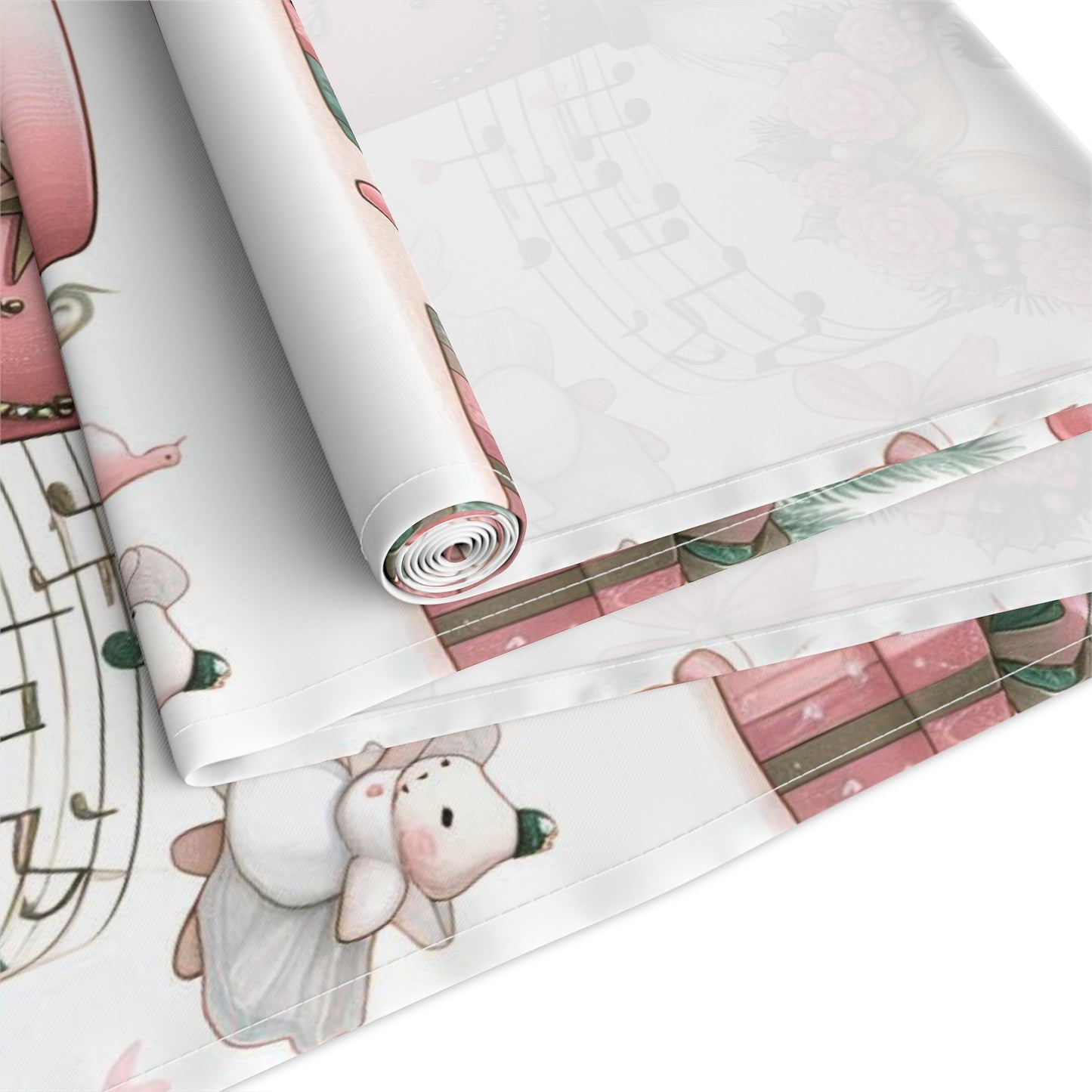 Pink Nutcracker Christmas Table Runner — Festive Holiday Dining Decor by Printify