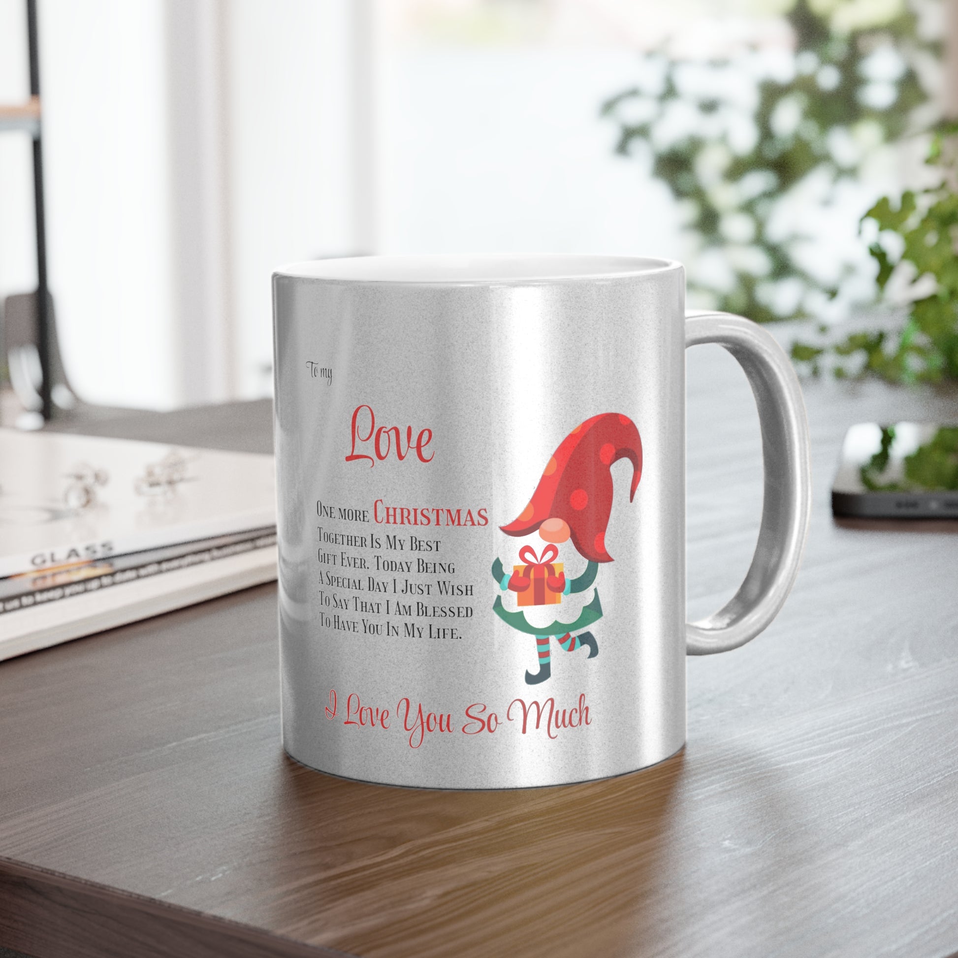 Metallic Mug (Silver\Gold) One more Christmas together by Printify