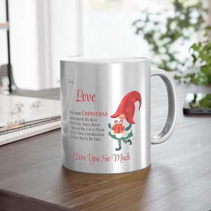 Metallic Mug (Silver\Gold) One more Christmas together by Printify