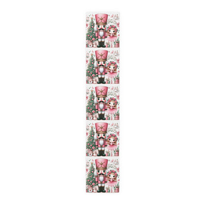 Pink Nutcracker Christmas Table Runner — Festive Holiday Dining Decor by Printify