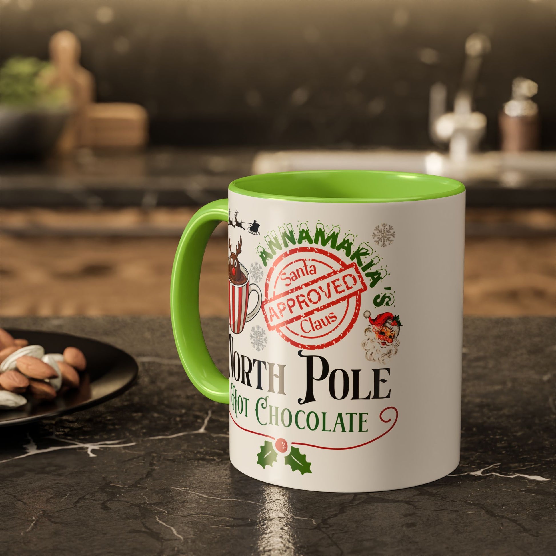 North Pole Hot Chocolate Mug — Santa Approved Holiday Coffee Cup (11oz/15oz) by Printify