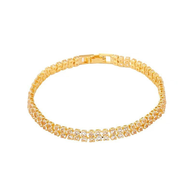 Full diamond zircon couple bracelet jewelry gift