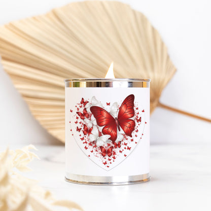 Candle Paint Can (Hand Poured 16 oz.) Hearts Decoration, Love Gift, Home Decor