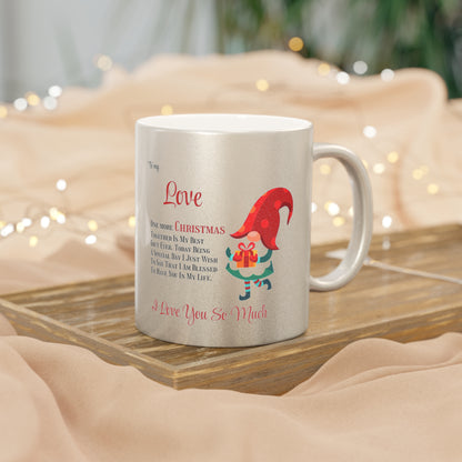 Metallic Mug (Silver\Gold) One more Christmas together by Printify
