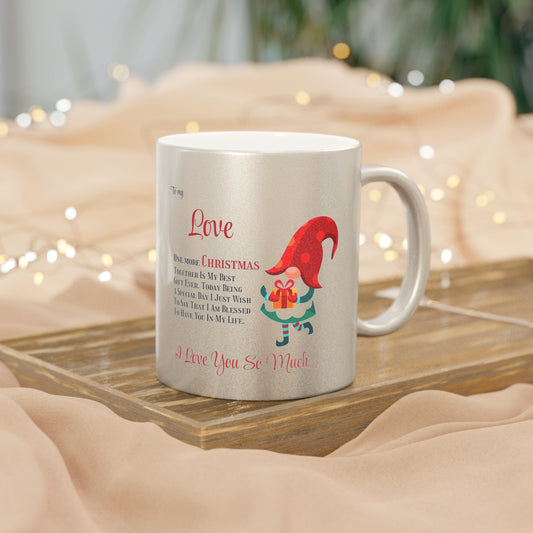 Metallic Mug (Silver\Gold) One more Christmas together by Printify