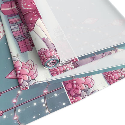 Christmas Table Runner, Holiday Decor, Cotton Table Runner, Festive Dining, Pink Christmas Tree, Hostess Gift by Printify