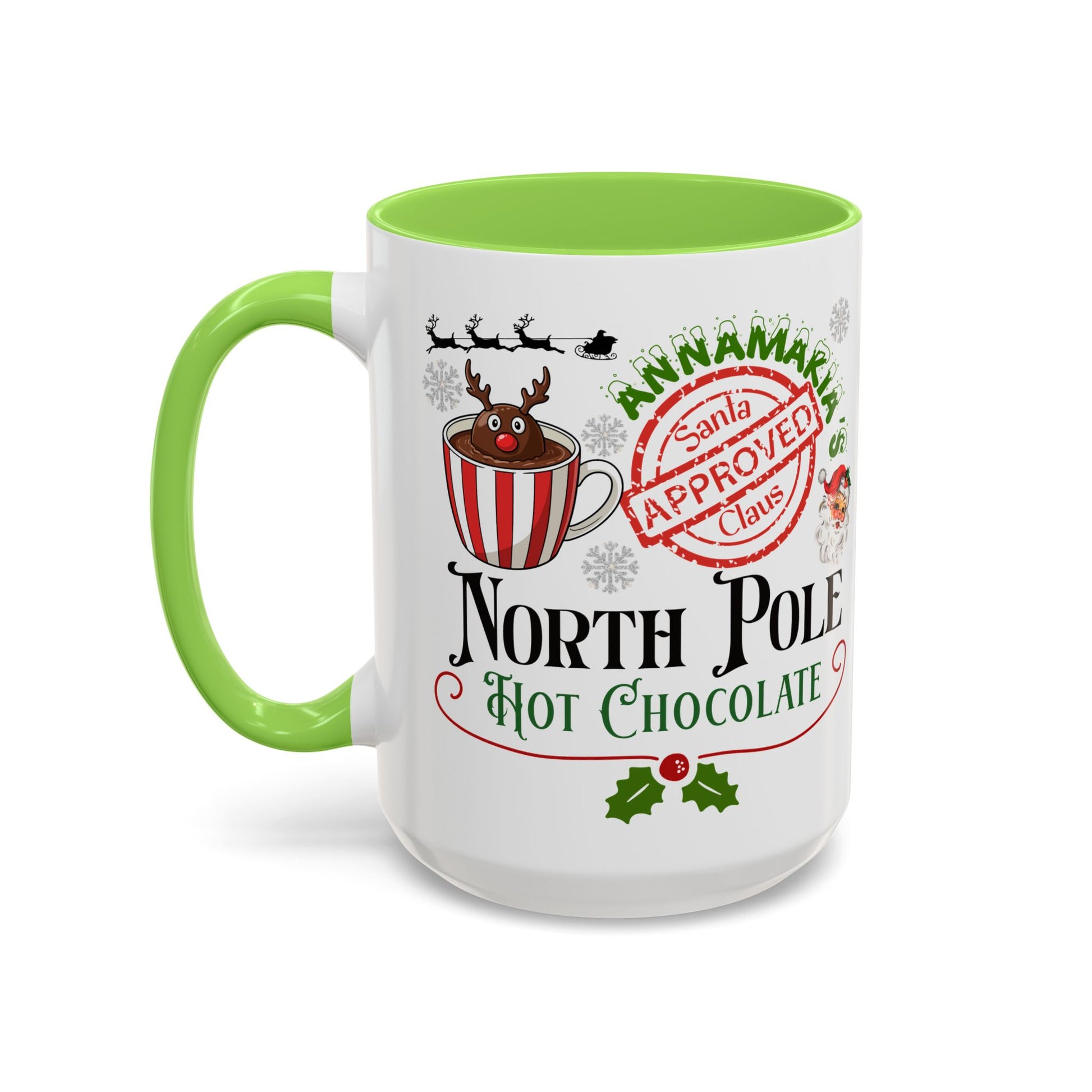 North Pole Hot Chocolate Mug — Santa Approved Holiday Coffee Cup (11oz/15oz) by Printify