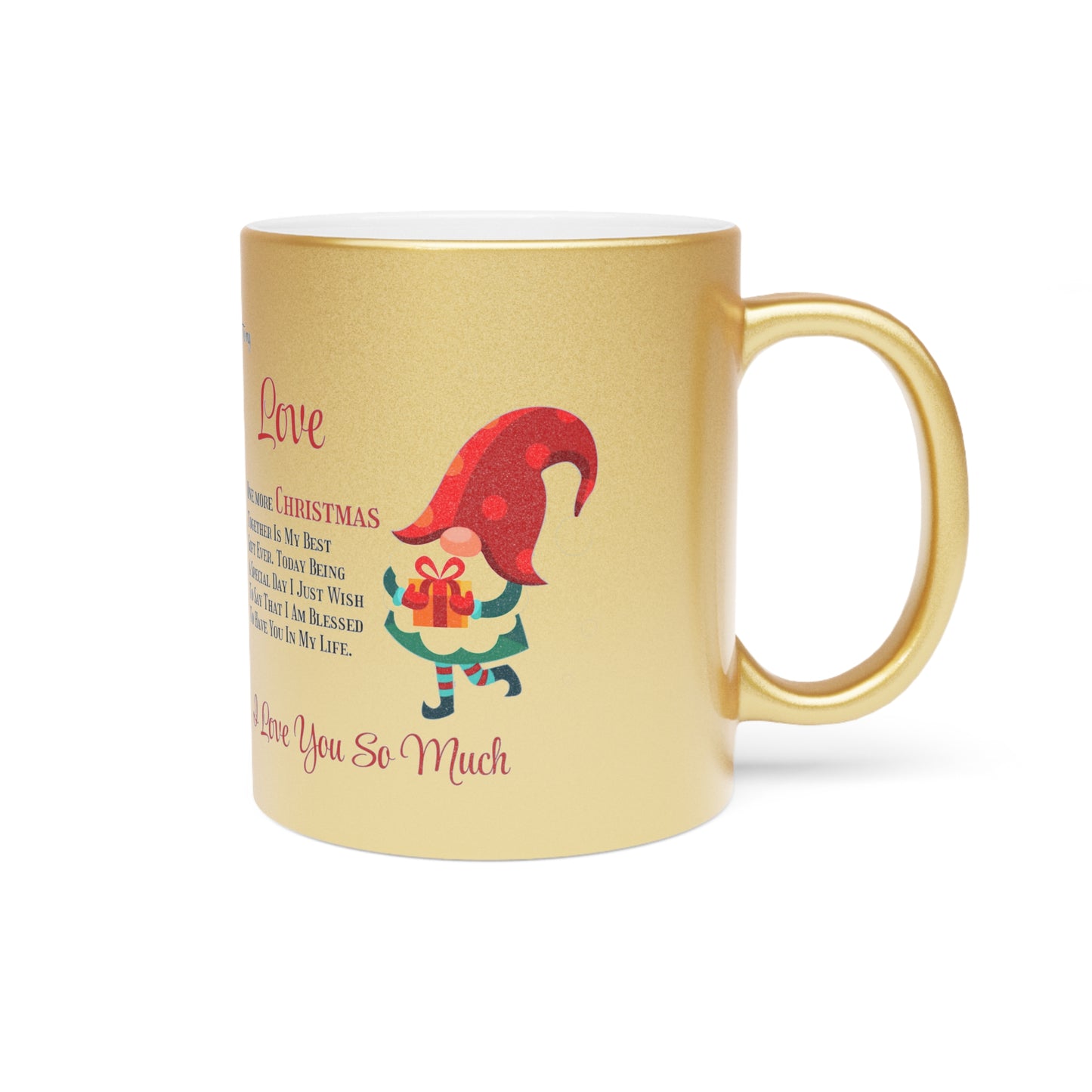 Metallic Mug (Silver\Gold) One more Christmas together by Printify