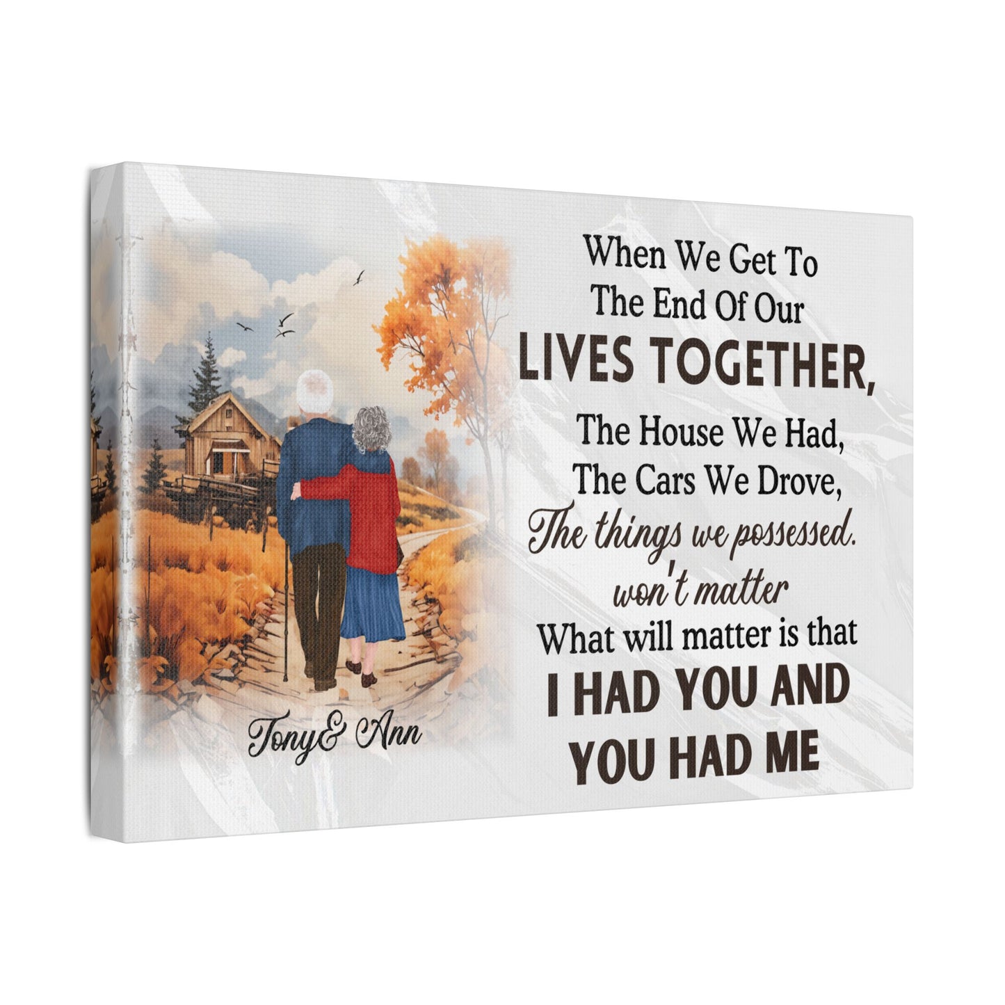 Personalized Canvas Wall Art, Love Quote Decor, Couple Gift, Anniversary Present, Home Decor by Printify